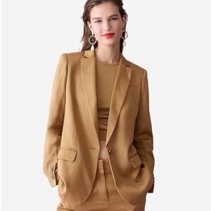 J. Crew Alfie Gramercy twill Blazer Long Four Sleeve Button size 0